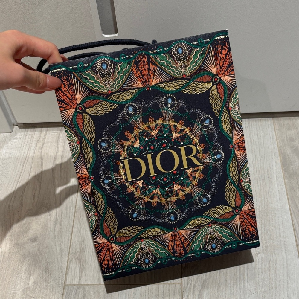 Dior Black and Green Patterned Bag